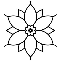 black and white flower