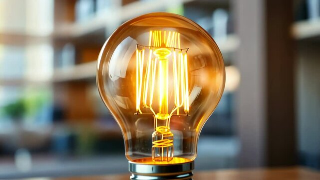 A compact, energy efficient, and long lasting LED light bulb that emits a soft, warm glow perfect for sparking creativity and ideation in any workspace.