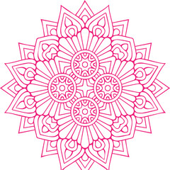 Beautiful flower art and mandala vector design