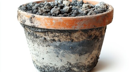 Fototapeta premium bucket for approximately cement work on a white backdro