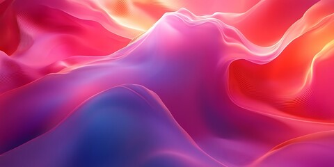 Fototapeta premium Abstract pink, purple, and orange flowing fabric texture.