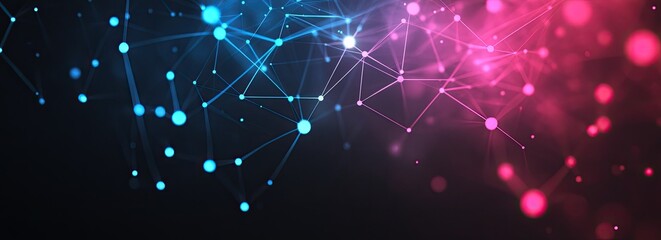Fototapeta premium An abstract background of blue and red with lines and dots