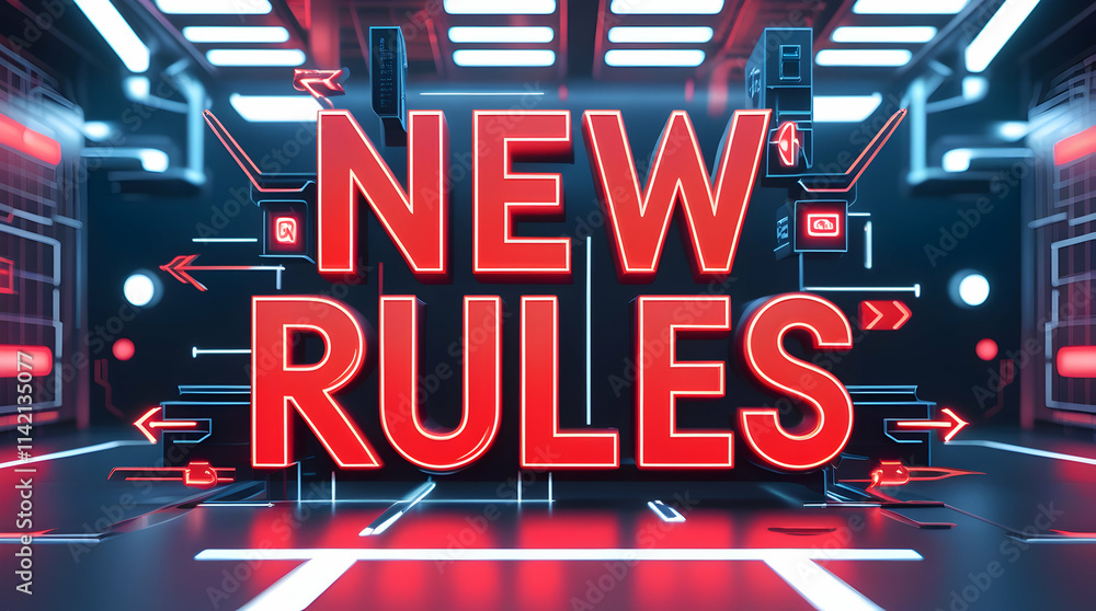 Poster futuristic 3d text 