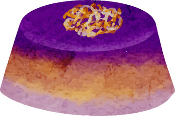 Watercolor Filipino Traditional Dessert Sapin-Sapin