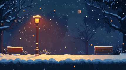 christmas night in the city tree lamp view xmas vibe moon