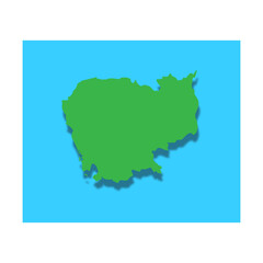 Cambodia country map icon vectors illustration symbol design
