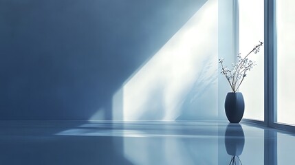 Minimalist Room Decor Featuring Flowers In A Vase