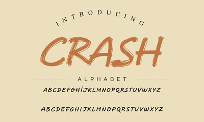 Stylish brush painted an uppercase vector letters, alphabet, typeface.