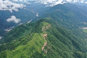 Fototapeta premium India's Forested Mountains and Hills near Malegaon Acharya