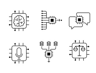  6 artificial intelligence icons