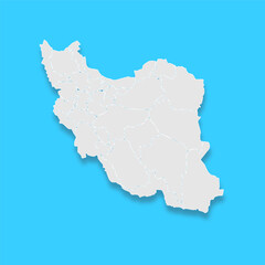 iran country map icon vectors illustration symbol design