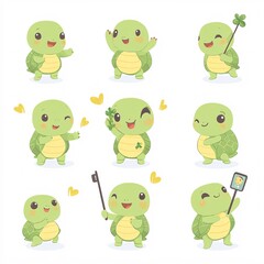 Obraz premium set of funny cartoon animals