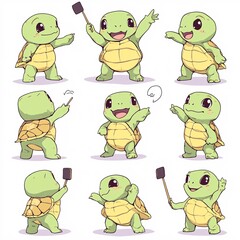 Fototapeta premium set of funny turtle