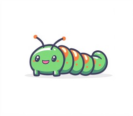 caterpillar on a white background