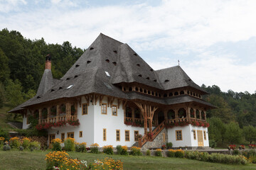 Romania Barsana Monastery on a cloudy summer day