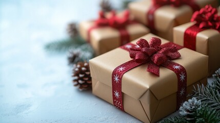 gift boxes on white background christmas or new year concept