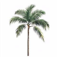 palm tree isolated on white