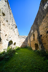 View of the old ruins of Schaaken Monastery. Benedictine monastery near Lichtenfels.
