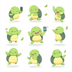 Obraz premium set of funny cartoon animals