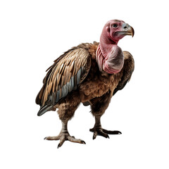 Obraz premium Vulture Isolated on a Plain Background, Close-Up of Bird of Prey in Focus