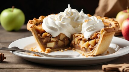 A freshly baked pumpkin pie with a golden-brown crust,