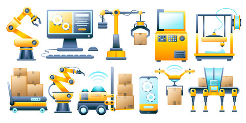 Industrial Automation Equipment Illustrations