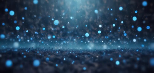 Fototapeta premium Blurred blue dots, creating an ethereal, dreamy effect , design, sparkle, galaxy
