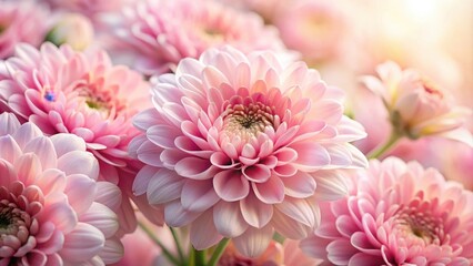 Fototapeta premium Soft pink petals unfolding into a lush floral arrangement, soft pink, organic, soft pink, organic, nature-inspired