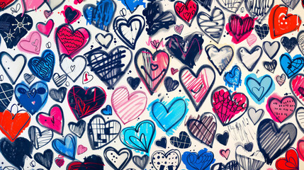Creative Heart Collage with Playful Patterns