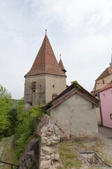 Fototapeta premium Romania Sighisoara city view on a cloudy summer day