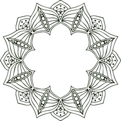 Beautiful flower art and mandala vector design