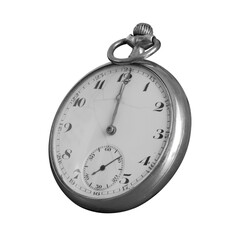 Old pocket watch set on twelve o'clock midnight 