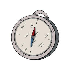 hand drawn isolated on white background traveler compass