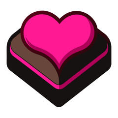 Valentine Chocolate Vector Art.