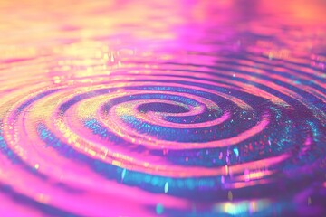 Vibrant pink and purple water ripples creating a mesmerizing abstract pattern