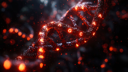 Glowing DNA helix. (1)