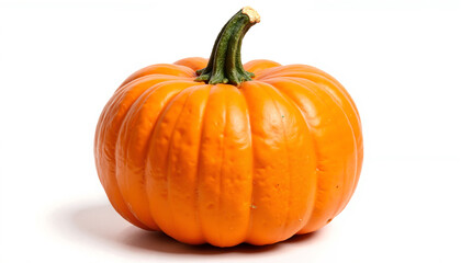 Fresh orange pumpkin on a white background, copy space, trend, the best