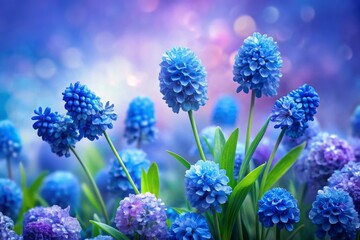 Lavender Dream: Blue Flower Clusters - Rule of Thirds Composition