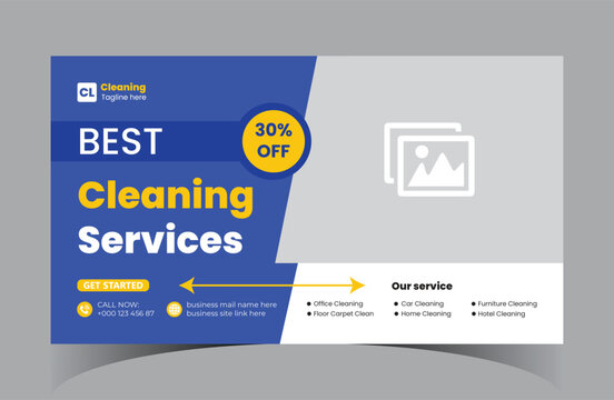 cleaning service web banner design.