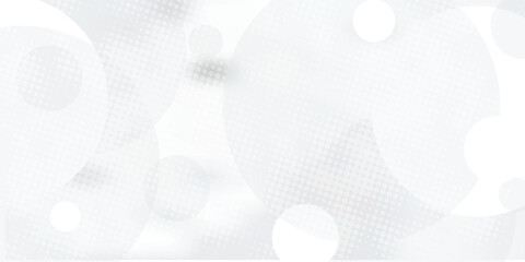 White geometric abstract background overlap layer on bright space with lines effect decoration. Modern graphic design element circles