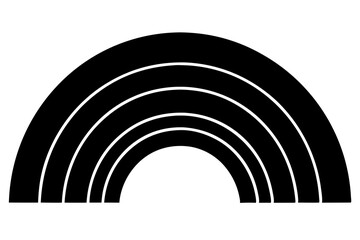 rainbow icon silhouette illustration with white background (1)