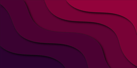 Modern Red and Purple Wave Pattern Wallpaper. Elegant Gradient Wavy Abstract Background Design. Abstract 3D Cut-Out Wavy Design for Modern Projects. Minimalist Art with Flowing Curves and Shadows.