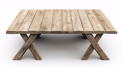 wooden bridge isolated on white