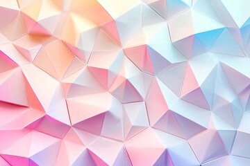 Obraz premium Abstract colorful geometric pattern with faceted triangles in pastel hues