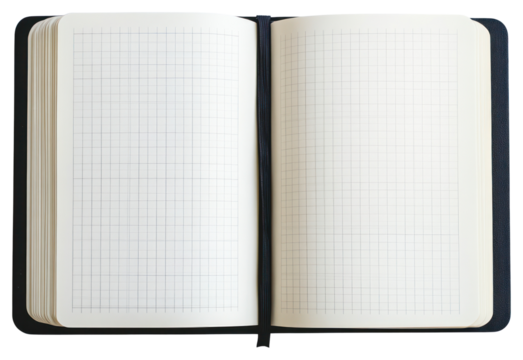 PNG Blanked open notebook pages grid publication. - Powered by Adobe