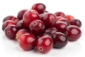 Fototapeta premium Cranberry close up on white background