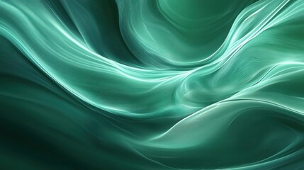 Obraz premium Abstract Green Wavy Pattern