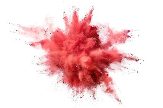 Gym Chalk Powder with Explosive Cloud of Dust isolated on transparent background