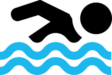 Swimmer symbol  or swimming icon 