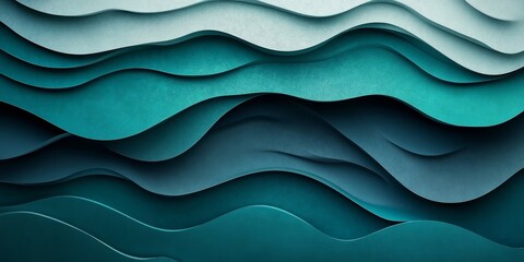 Fototapeta premium Abstract background teal blue green black color gradient grainy texture dark technology web banner design, copy space, Generative AI